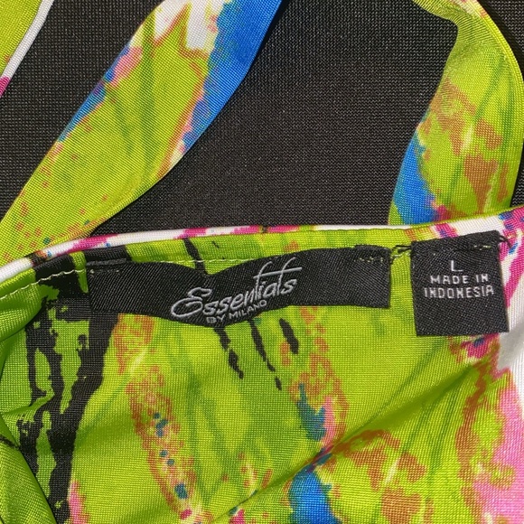 Maxi dress size large multicolor beat it spaghetti straps, tie it the waist - Picture 6 of 7